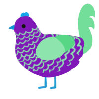 (unnamed), a violet and spring chicken with a lace pattern