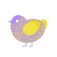 (unnamed), a lilac and yellow chicken with a double-lace pattern