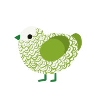 (unnamed), a white and chartreuse chicken with a double-lace pattern