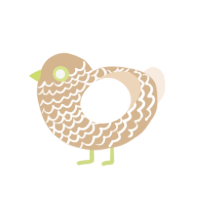 (unnamed), a beige and cream chicken with a lace pattern