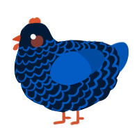 Reblog, a tumblr and ultramarine chicken with a lace pattern