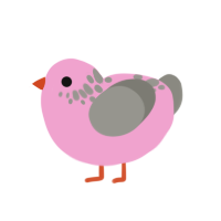 (unnamed), a pink and ash chicken with a neck-speckle pattern