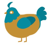Billy Bob Johns, a gold and sea chicken with a head pattern