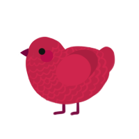 (unnamed), a crimson chicken with a lace pattern