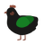 Overgrown, a sable and leaf chicken