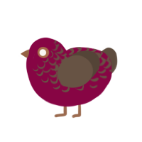 (unnamed), a maroon and bark chicken with a half-lace pattern