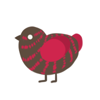 (unnamed), a bark and crimson chicken with a bar pattern