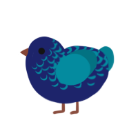 Seaspray, a navy and sea chicken with a half-lace pattern