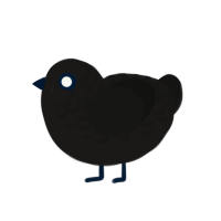 (unnamed), a sable and black chicken with a half-lace pattern