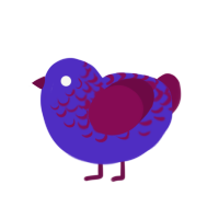 (unnamed), a indigo and wine chicken with a half-lace pattern