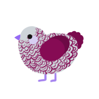 (unnamed), a mist and wine chicken with a double-lace pattern