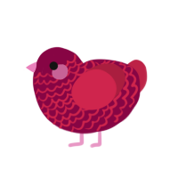 (unnamed), a maroon and crimson chicken with a lace pattern