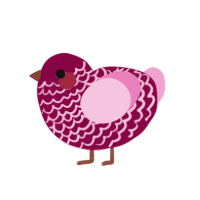 (unnamed), a maroon and pink chicken with a lace pattern