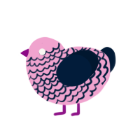 Gothica, a pink and tumblr chicken with a lace pattern