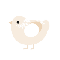 (unnamed), a cream chicken with a neck-speckle pattern