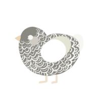 (unnamed), a ash and white chicken with a double-lace pattern