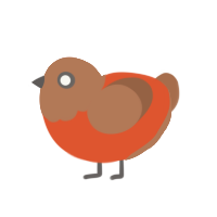 (unnamed), a vermilion and brown chicken with a head pattern