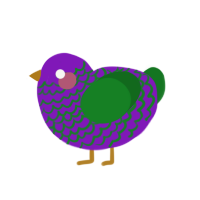 (unnamed), a violet and leaf chicken with a lace pattern