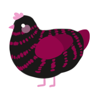 (unnamed), a sable and maroon chicken with a bar pattern