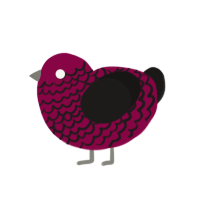 (unnamed), a maroon and sable chicken with a lace pattern