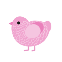 (unnamed), a pink chicken with a lace pattern