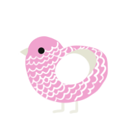 (unnamed), a pink and white chicken with a lace pattern