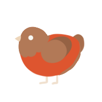 (unnamed), a vermilion and brown chicken with a head pattern