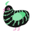 Glowbug, a black and spring chicken with a bar pattern