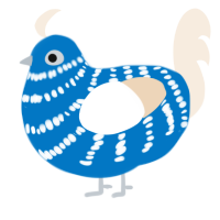 (unnamed), a sapphire and cream chicken with a bar pattern