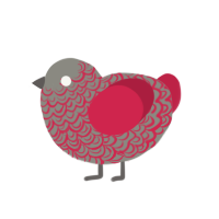 (unnamed), a ash and crimson chicken with a double-lace pattern