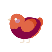 (unnamed), a maroon and vermilion chicken with a head pattern