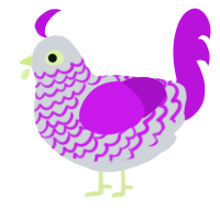 (unnamed), a mist and amethyst chicken with a lace pattern