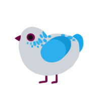 (unnamed), a mist and sky chicken with a neck-speckle pattern