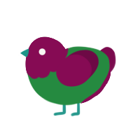 GetInto Hypnosis Mic, a viridian and wine chicken with a head pattern