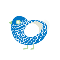 GetInto Hypnosis Mic, a sapphire and white chicken with a lace pattern