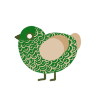 GetInto Hypnosis Mic, a leaf and beige chicken with a double-lace pattern