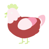 (unnamed), a red and rose chicken with a head pattern