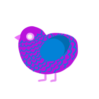 (unnamed), a amethyst and sapphire chicken with a lace pattern