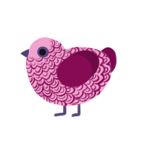 (unnamed), a pink and wine chicken with a double-lace pattern