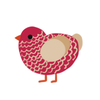 (unnamed), a rose and beige chicken with a lace pattern