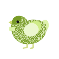 butterhead, a chartreuse and apple chicken with a double-lace pattern