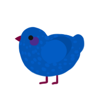 馬飛, a ultramarine chicken with a speckle pattern