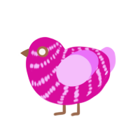 (unnamed), a fuchsia and lavender chicken with a bar pattern