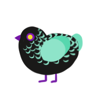 Jack - Subject 1000, a sable and mint chicken with a half-lace pattern