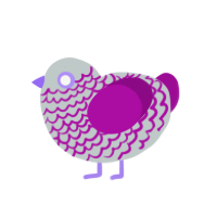 (unnamed), a silver and plum chicken with a lace pattern