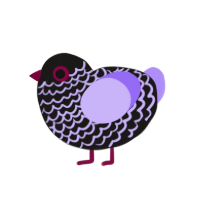 (unnamed), a sable and lilac chicken with a lace pattern