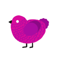 (unnamed), a fuchsia and plum chicken with a lace pattern