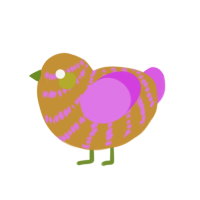 (unnamed), a gold and orchid chicken with a bar pattern