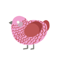 (unnamed), a pink and red chicken with a lace pattern