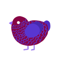 (unnamed), a maroon and indigo chicken with a lace pattern